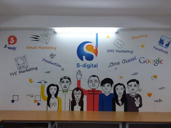 Vẽ tranh tường văn phòng tại Đằ Nẵng