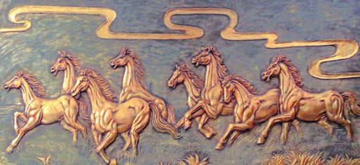 Đắp tranh phù điêu trang trí phòng khách đẹp