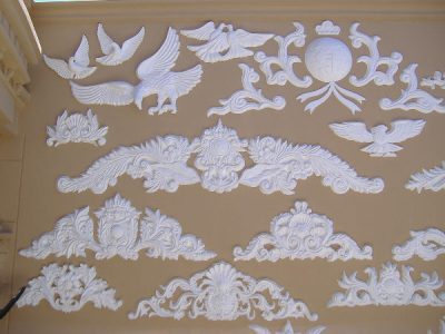 Thợ đắp phù điêu thạch cao hoa văn ngoài trời đẹp