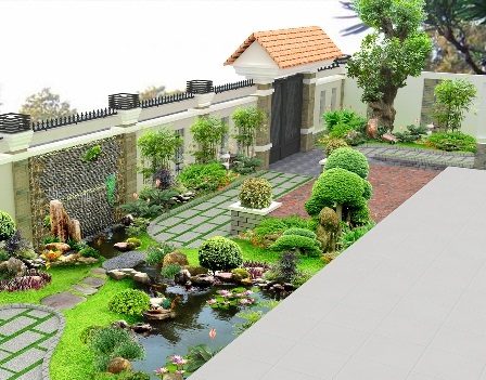 Thiết kế cảnh quan sân vườn tại Hà Tĩnh cho nhà phố