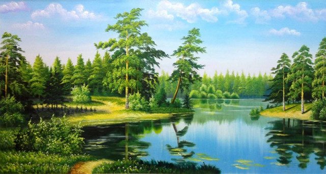 các mẫu tranh vẽ tường phong cảnh đẹp