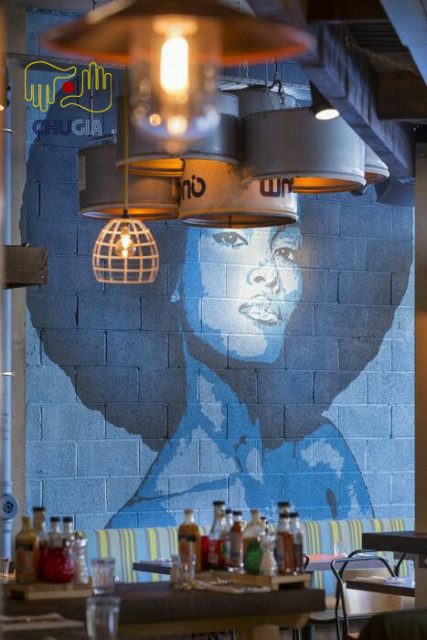 Vẽ tranh tường quán trà sữa đẹp thiết kế riêng