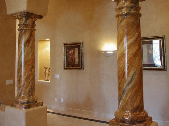 Cột giả đá | Thi công sơn giả đá cẩm thạch đẹp giá rẻ