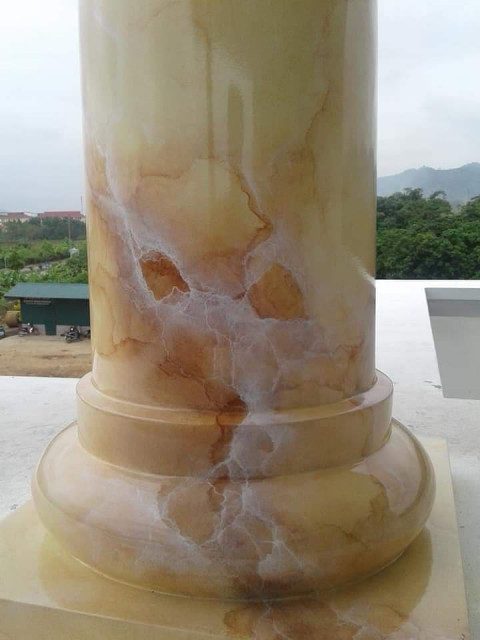 Cột giả đá | Thi công sơn giả đá cẩm thạch đẹp giá rẻ