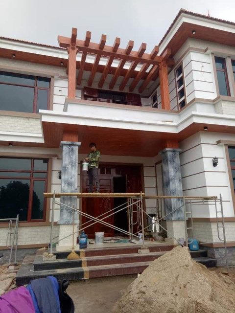 Cột giả đá | Thi công sơn giả đá cẩm thạch đẹp giá rẻ