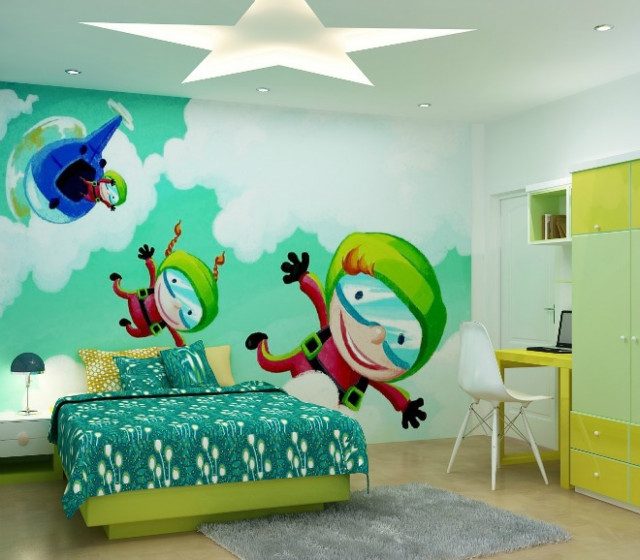 vẽ tranh tường phòng cho bé