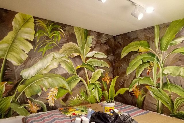 Thợ vẽ tranh tường spa, nail, thẩm mỹ viện giá 200k/m2