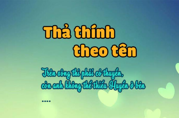 Thơ thả thính theo tên