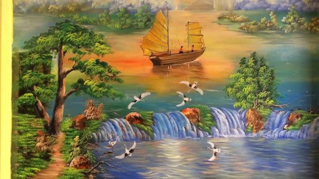 vẽ tranh tường theo phong thủy