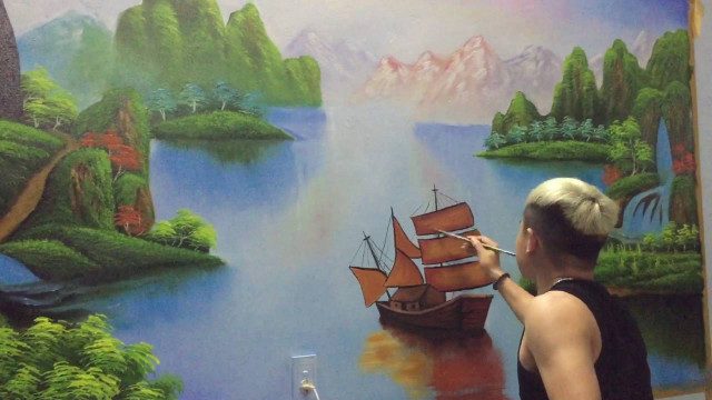 vẽ tranh tường theo phong thủy