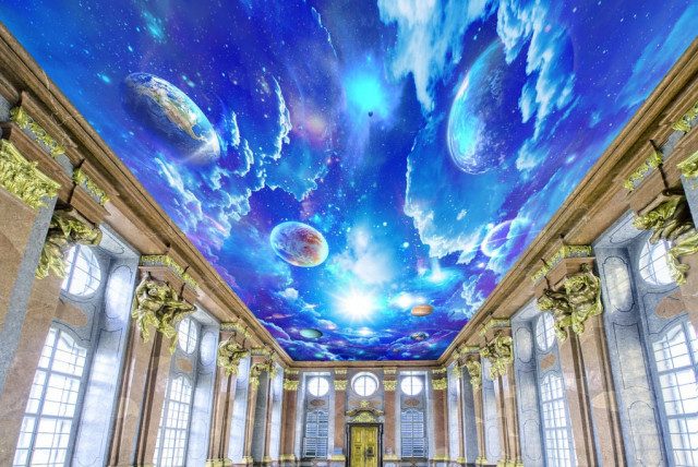 53+ Mẫu vẽ trần mây | Báo giá vẽ tranh tường trần mây 3D