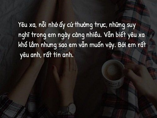 Những Stt yêu xa chất như nước cất, chất chứ nỗi nhớ thương 