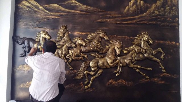 Địa chỉ đắp tranh phù điêu xi măng tại Nam Định