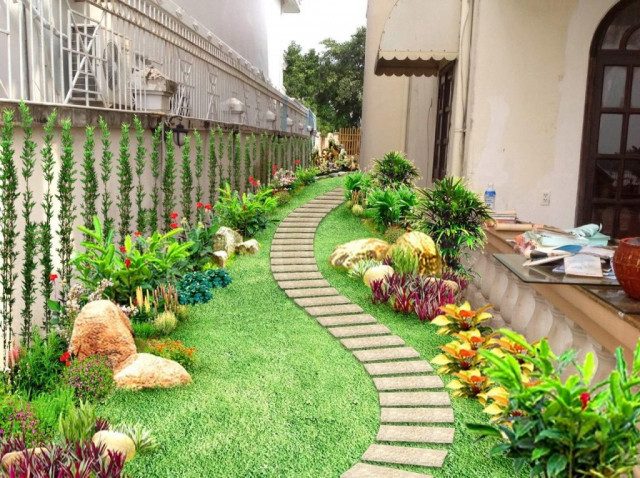 Thiết kế thi công tiểu cảnh lối đi sân vườn tại Nghệ An Hà Tĩnh