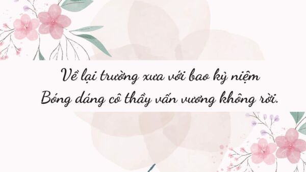 Thơ về thầy cô bằng tiếng anh