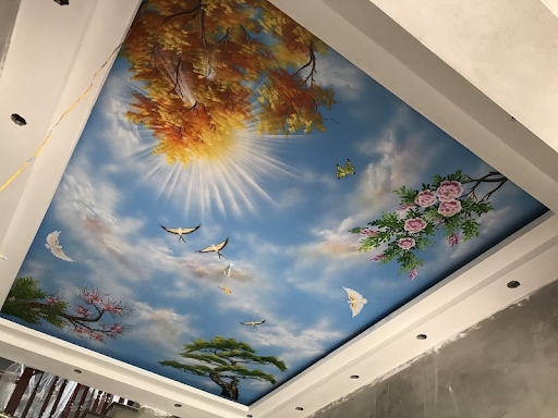 Dịch vụ vẽ trần mây tại Vĩnh Phúc uy tín, chuyên nghiệp, giá rẻ