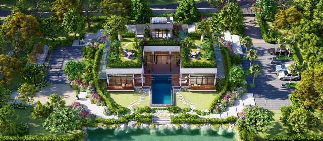 Dịch vụ thiết kế thi công sân vườn biệt thự tại Duy Quang Art