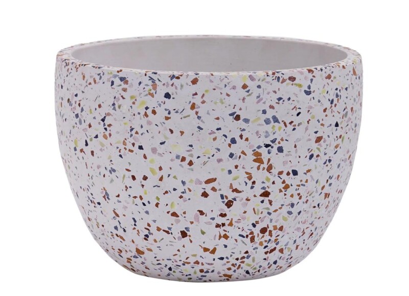 Mẫu chậu Terrazzo hình tròn composite